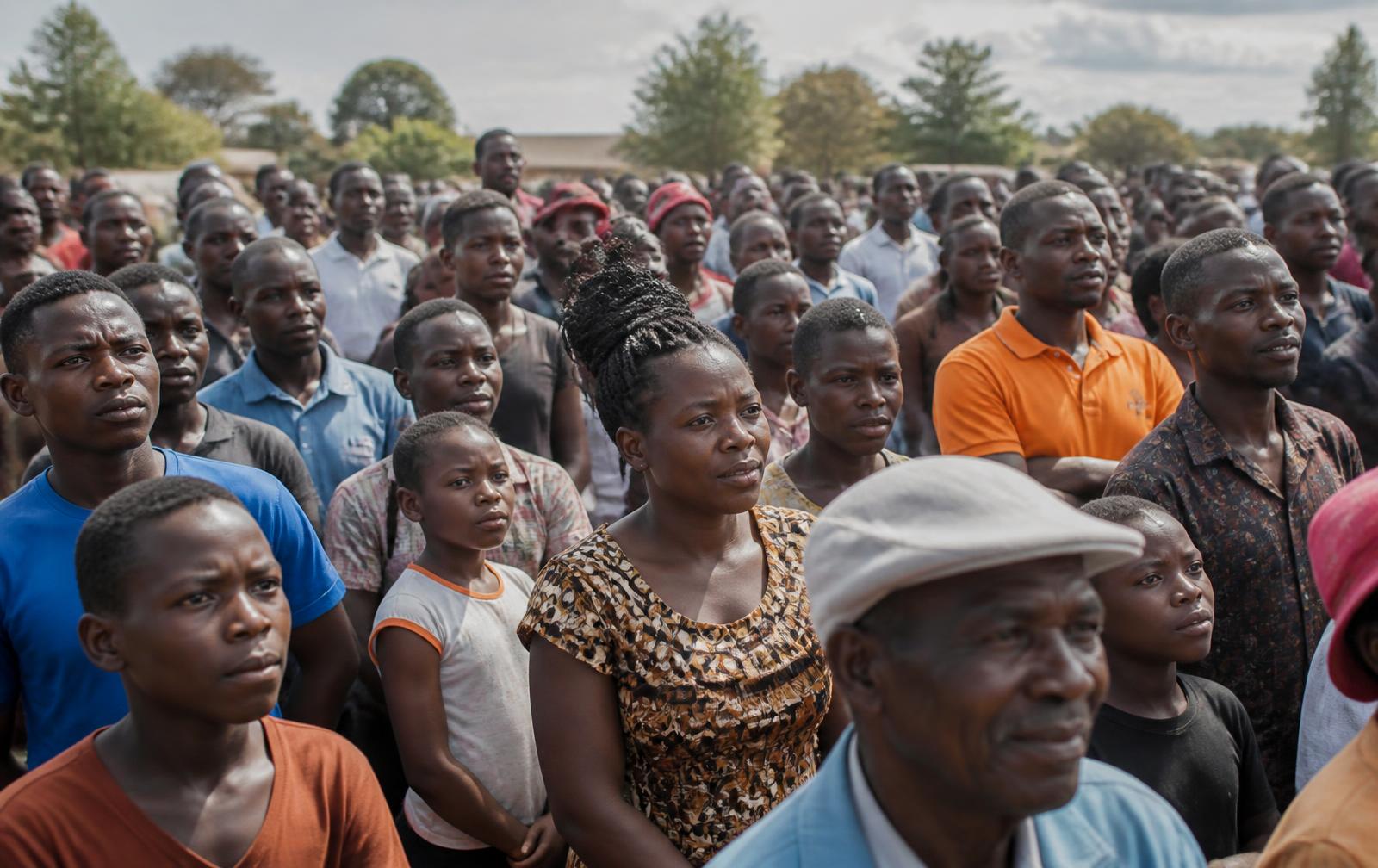 Kenyans gathered at a PDP public rally